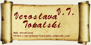 Veroslava Topalski vizit kartica